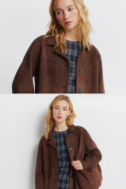 Discount Springfield Veste simili daim poches vison